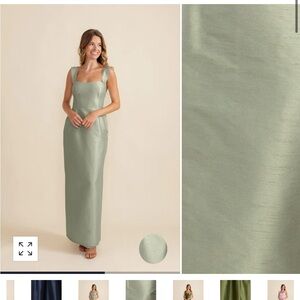 Chic Sleeveless Sage Maxi Dress